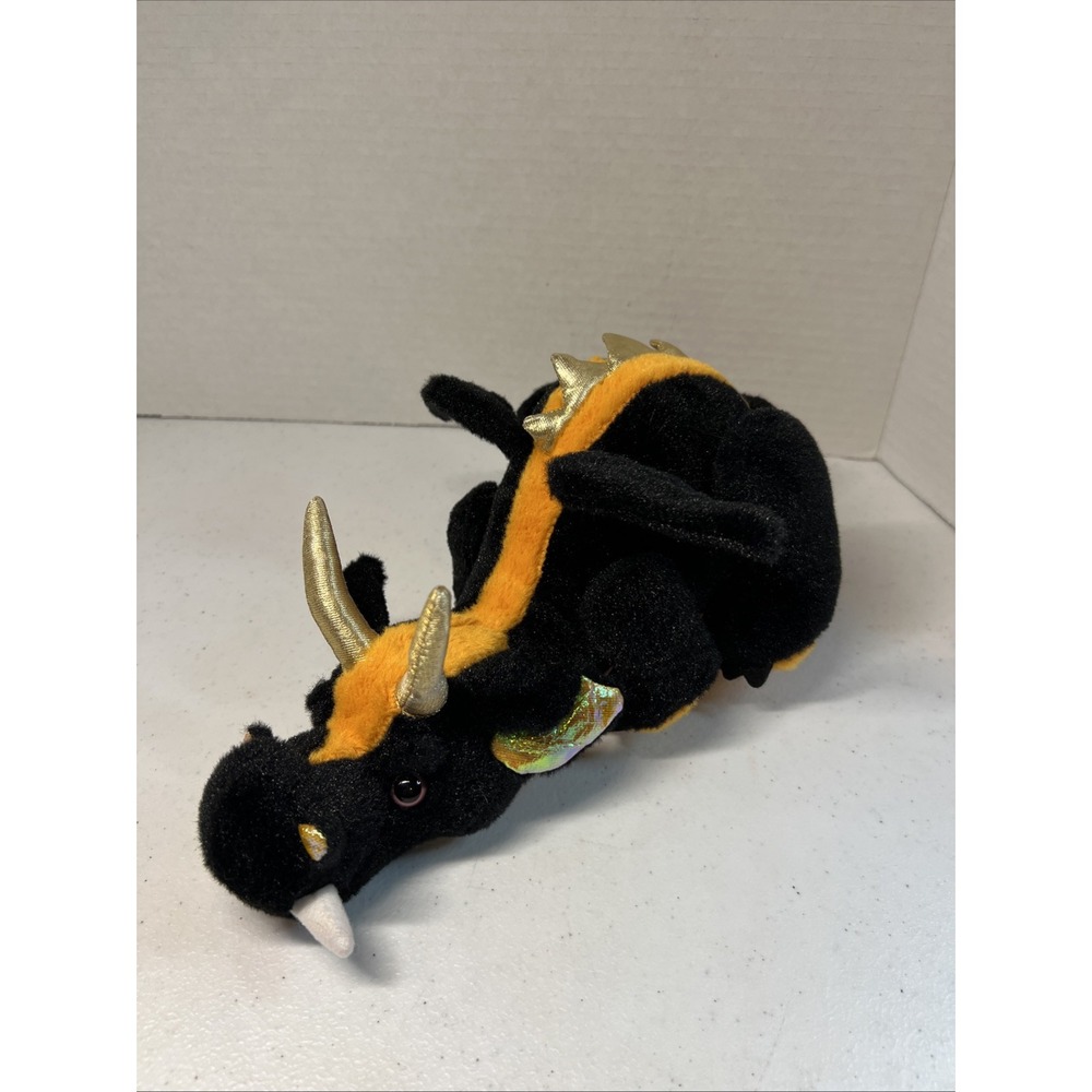Webkinz‎ Ganz Black Lava Dragon Plush NO CODE Stuffed Animal Toy HM463